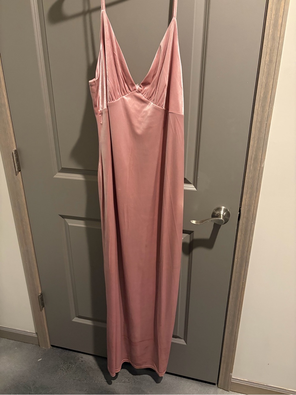 Fashion Nova Dusty Rose Slip Maxi Dress